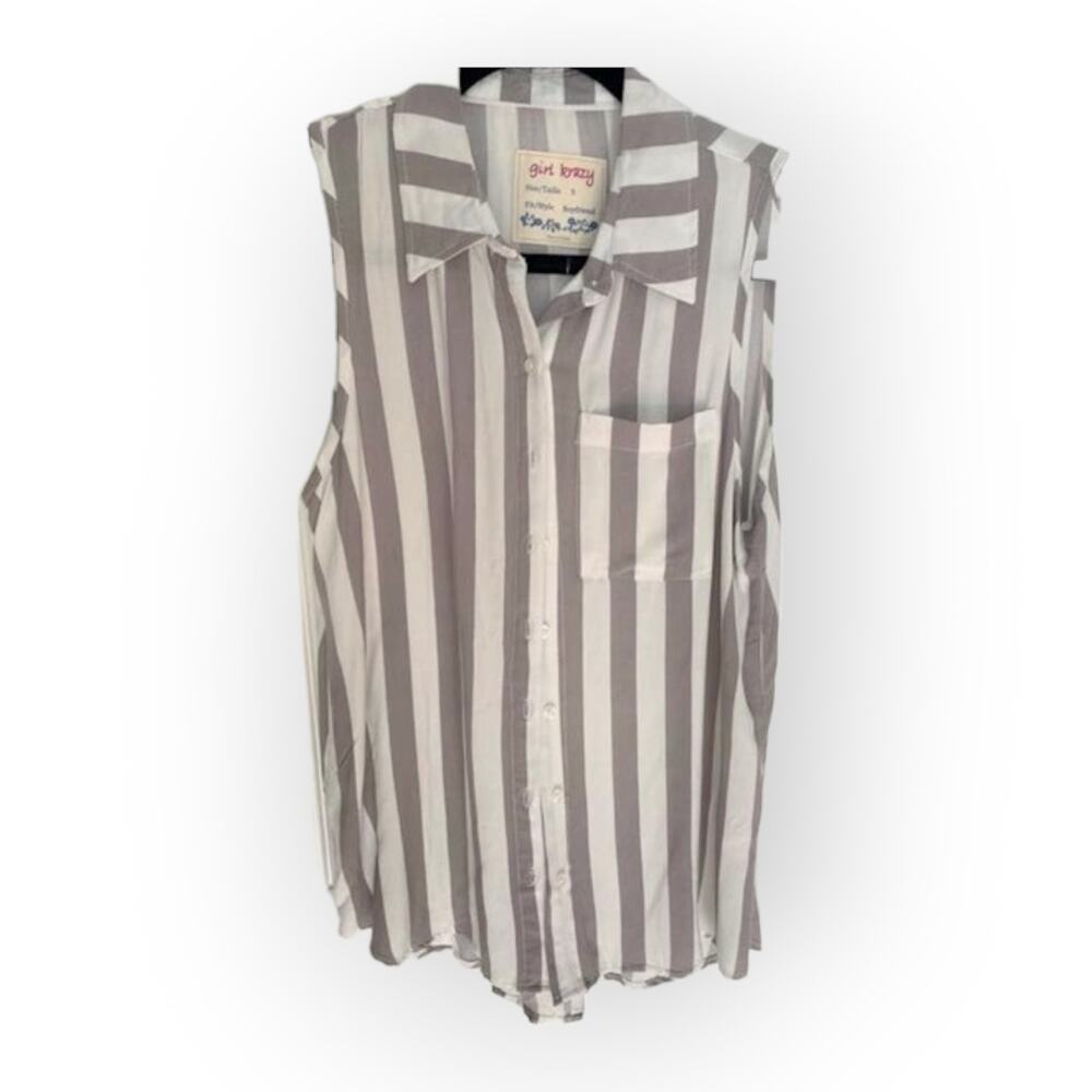Girl Krazy sleeveless top Sz S EUC